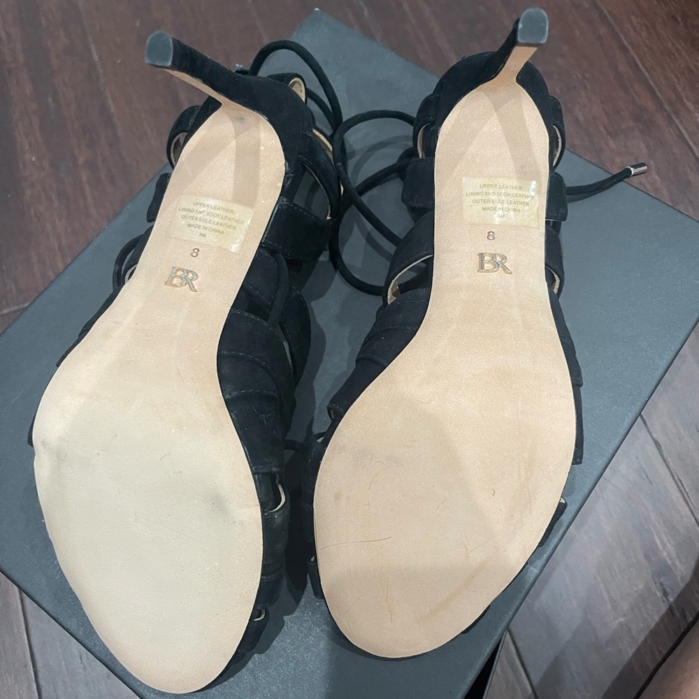 Banana Republic Suede Jenne Heel - Black- New - Picture 3 of 3